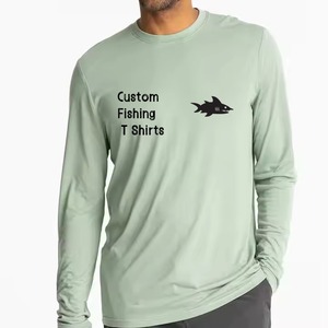 Camisetas de Pesca de Secado Rápido con Protección UV para Hombre, Transpirables, Ligeras, de Color Sólido, Manga Larga, Diseño de Bambú Estampado - Product Image 6