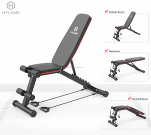Banc de musculation réglable pour abdominaux, haltères et press d'épaules, <span class=keywords><strong>avec</strong></span> extension et flexion des jambes pour entraînement à domicile - Product Image 3