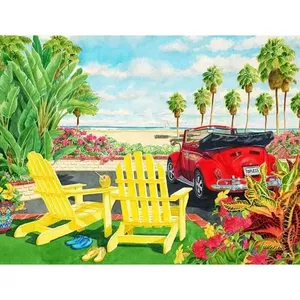 Evelyn Jenkins Drew Tropical Art Azulejo de decoración y acento de playa para pared exterior y piso para uso en supermercados - Product Image 1