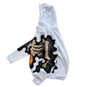 Stylish Street Style Custom Oversize Distressed Hoodies Blank Plain Bulk Winter Cotton <b>Blended</b> Men's Distressed Hoodies - Product Image 3