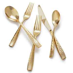 Royal Design <b>Flatware</b> Modern Gold Plated Stainless Steel Cutlery <b>Set</b> Dishwasher Safe Durable Mirror Five Pieces <b>Flatware</b> <b>Set</b> - Product Image 2