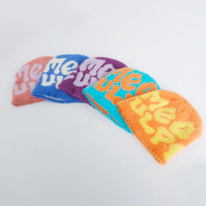 High Quality <b>Faux</b> <b>Fur</b> Fuzzy Furry Custom Beanie Manufacturer Jacquard Knit <b>Hat</b> Knitted <b>Hat</b> Digital Sublimated Skull Beanie - Product Image 4