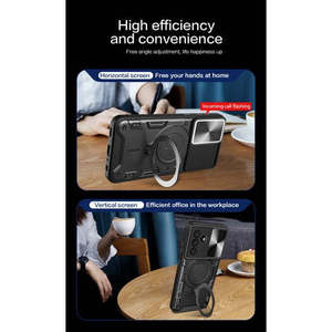 Coque iPhone 18 Pro 2026, iPhone 17 Pro 2025 avec support anneau métallique torsadé et cache-caméra argenté - Product Image 4