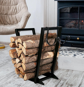 Accueil Exportations artisanales Porte-bûches en acier moderne de luxe Panier à bois de chauffage Poudre enduite Multifonctionnel Cheminée intérieure Stockage 2025 - Product Image 6