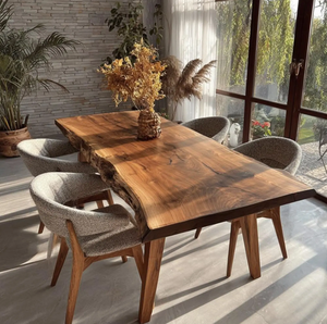 KALATRI mesa de comedor cuadrada moderna hecha a mano de madera maciza ecológica patas de Metal Hotel uso doméstico Chandigarh Origin de 6 plazas - Product Image 3