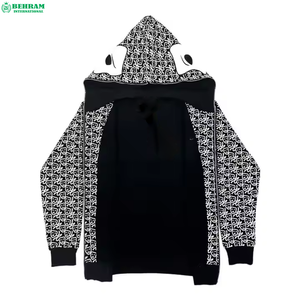 เสื้อฮู้ดดี้แบบซิปเต็มตัว ดีไซน์ใหม่ ยูนิเซ็กซ์ ผ้าฝ้ายฟลีซ/เฟรนช์เทอร์รี่ 100% แบบ 3 มิติ สำหรับเสื้อฮู้ดดี้และเสื้อสเวตเชิร์ตแบบซิปเต็มตัว - Product Image 1