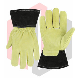 2025ถุงมือหนังผ่าหน้าสีเหลืองอ่อนใส่สบายสำหรับงานเชื่อมงานเชื่อมงานสวนอย่างนุ่มนวลป้องกันไฟฟ้าสถิตย์ - Product Image 6