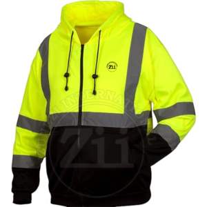 Multi-Poches Personnalisable Polyester Mesh Jacket Winter Hi-vis avec Poche Fleece Jacket Reflective Sweater Safety Hoodies - Product Image 3