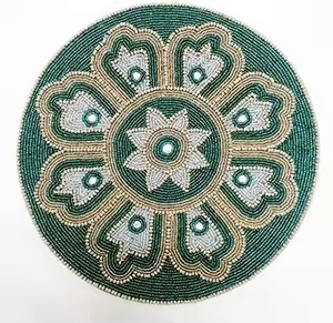 Napperons modernes en perles pour la table à manger, napperons brodés à la main, style luxueux - Product Image 6