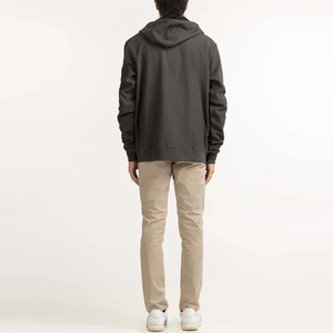 Sudadera con capucha con cremallera para hombre hecha en fábrica de embalaje personalizado de color único personalizable en todos los tamaños y colores tarifa al por mayor OEM 2025 - Product Image 3