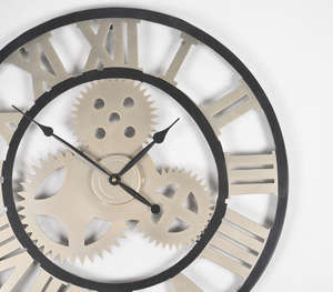 Venta directa de fábrica Bajo MOQ Redondo Oro Esqueleto Reloj de pared Diseño de cuarzo minimalista con pantalla de aguja Fabricante Mayorista - Product Image 4