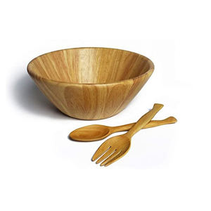 Bol à soupe en bois conteneurs à soupe maison vaisselle servant grain texturé luxe forme ronde bol japonais de haute qualité - Product Image 3