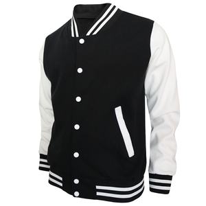 Chaqueta Universitaria Unisex Personalizada, Talla Grande, Estilo Urbano, Cuello Alto, Logotipo Frontal, Mangas de Algodón OEM, Material de Lana 2026 - Product Image 1