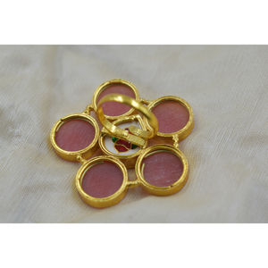 Joyería minimalista chapada en oro de 18 quilates, anillos de flores de piedra de latón chapados en oro, joyería básica para mujer, anillos de joyería de moda - Product Image 5