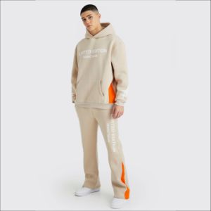 Conjunto de Sudadera con Capucha y Pantalones Deportivos Casuales de Algodón Grueso, Ecológico y Sostenible, de 2 Piezas, con Logotipo Personalizado, Antibacteriano y Transpirable - Product Image 1