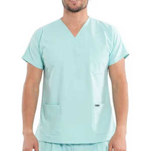Top Selling Lightweight Nurse <b>Scrub</b> <b>Set</b> for Men Custom Logo Polyester Medical <b>Scrub</b> Suits - Product Image 2
