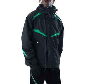 Veste Safari Homme Oversize Imperméable Hiver Entraînement Baseball Col Montant Logo Avant Double Étanchéité Lettres - Product Image 1