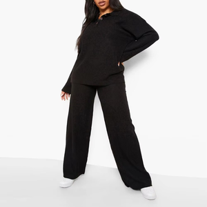 2025 nuevos chándales de moda para mujer, conjunto de chándal de dos piezas con logotipo personalizado de algodón para mujer, conjuntos de chándales deportivos - Product Image 2