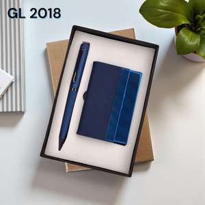 Ensemble cadeau d'entreprise en bois personnalisé avec logo, articles en cuir et bois, porte-cartes, stylo, luxe fait main, cadeau pour la fête des pères, ensemble cadeau promotionnel - Product Image 2
