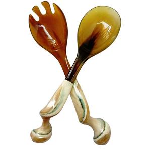 Juego de utensilios para ensalada de acacia hechos a mano, ecológicos, aptos para lavavajillas, utensilios para ensalada para el hogar y la cocina, hechos en India - Product Image 5