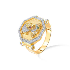 <b>Emerald</b> Cut Marquise Cluster <b>Ring</b> in Rhodium Plated Platinum for <b>Men</b> - Product Image 3