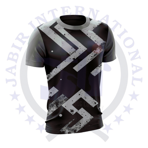 Camisetas de cuello redondo de gran tamaño con estampado en relieve de algodón 100% de alta calidad para hombre, patrón de estilo informal de verano, gran oferta, opciones de bricolaje - Product Image 4