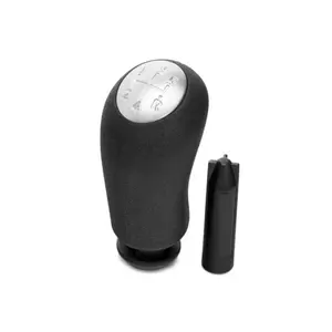 For Dacia Logan 5/6 Speed Chrome <b>Gear</b> Shift Knob Leather <b>Gear</b> <b>Stick</b> 8200379950 - Product Image 1