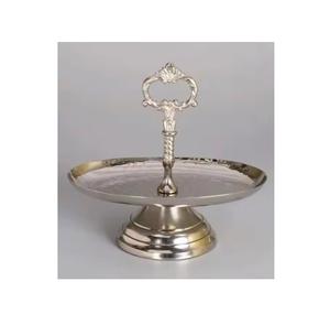 ที่ตั้งโชว์เค้กโลหะสำเร็จรูปสีเงินสไตล์เยอรมันสุดหรูของตกแต่งโต๊ะสำหรับงานปาร์ตี้เค้ก - Product Image 1