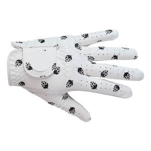 OEM Custom Made Full Finger Cabretta Genuine Leather Golf <b>Gloves</b> UV Protection <b>Moisture</b> Wicking Adjustable Wrist Strap Premium - Product Image 5