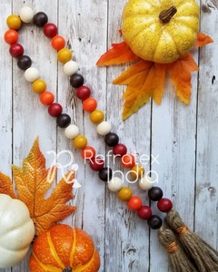 Guirlande de perles de décoration en bois de réfractex fabriqué en inde pour une meilleure qualité et plus de couleurs - Product Image 1