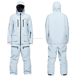 Vestes de snowboard personnalisées avec logo, coupe-vent, garde au chaud, ensemble 2 pièces : veste de ski imperméable pour homme et pantalon de ski - Product Image 1