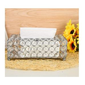 ที่ใส่กระดาษทิชชู่คริสตัลโลหะสำหรับเครื่องใช้บนโต๊ะอาหารของตกแต่งบ้านและโรงแรมกล่องทิชชู่สี่เหลี่ยมสีเงิน - Product Image 3