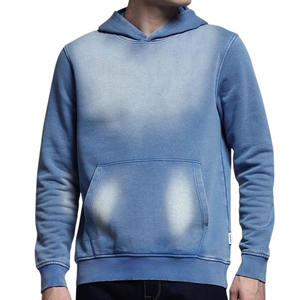 Vente en gros Pullover délavé avec logo brodé sur mesure vêtements d'hiver chauds et confortables coupe décontractée Streetwear sweats à capuche pour hommes casual - Product Image 5