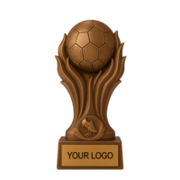 WeiVista Trophée de Football en Résine Or Argent Bronze Flamme Coupe de Football Prix Sportif Personnalisé Fabricant