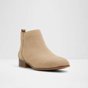 Cuir véritable Pull-On Stretch Suede tan camel Ankle Chelsea Boots for Ladies with Heel Stylish Beige Ankle Boots zipper women - Product Image 5