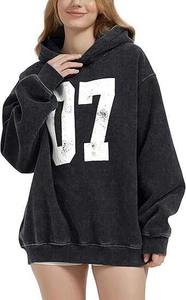 Sweat à capuche pull délavé à l'acide avec logo personnalisé en usine directe pour hommes en coton 600 GSM avec aspect vieilli - Product Image 5