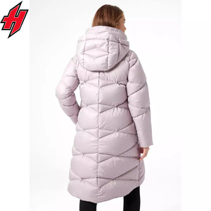 Chaqueta larga con capucha para mujer, abrigo informal ultradelgado, acolchada, para invierno, 2023 - Product Image 5