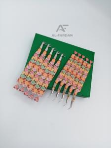 2024 nouveau Logo personnalisé papier enduit pince à cils 45 & 90 degrés botte acier Fiber pointe cils Volume pince à épiler - Product Image 6