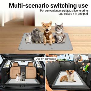 Customizable Square Silicone Eco-Friendly Reusable Cat & <b>Dog</b> Urinary Pads Easy-To-Clean with Solid Pattern - Product Image 4