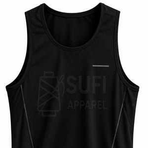 เสื้อกั๊กออกกำลังกายแบบถักสำหรับผู้ชายผ้าฝ้าย100% ระบายอากาศได้ดีมีสไตล์ - Product Image 3