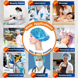 NIDY Bouffant Cap for <b>Baby</b> & Kids <b>Care</b> | Soft Disposable Non-Woven Hair Cover for Child Hygiene, Home, Play & Daily Use - Product Image 5