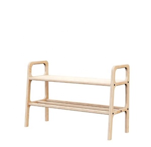 Eak Entryway <b>Shoe</b> <b>Bench</b> Narrow <b>Bench</b> <b>Small</b> Traditional Solid Wood <b>Shoe</b> Storage Rack for Home Indoor Outdoor Decoration - Product Image 6