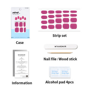 Hot Pink Syrup InstaWrap-Pegatinas de uñas de gel sin lámpara, & Stick Peel, Instant Salon Look (20PCS) - Product Image 4