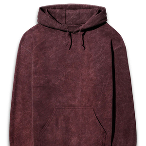 Taille adulte fait avec l'hiver chaud hommes lavage à l'acide à capuche/basiques, coton mélangé manches longues léger hommes lavage à l'acide à capuche - Product Image 5