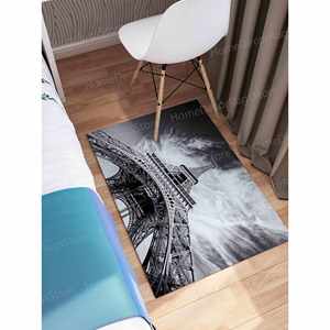 Tapis imprimé coloré de la Tour Eiffel de Paris - Cadeau pour les tapis de maison, tapis en velours de luxe - Product Image 5
