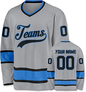 Maillot de sport en polyester 100% de couleur personnalisée, vêtements de hockey sur glace respirants avec numéro imprimé personnalisé - Product Image 2