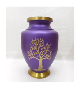 Urnas Metálicas Modernas de Lujo en Tono Púrpura con Elegantes Grabados Hechos a Mano y Ecológicos que Conservan Mensajes Personales y Nombres para Siempre - Product Image 5