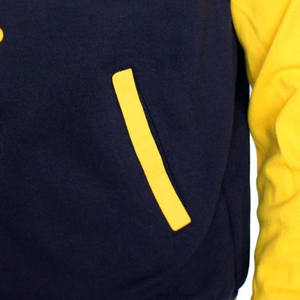 Chaqueta de invierno elegante para hombre, chaqueta de béisbol universitaria bordada personalizada del fabricante impermeable de cuero genuino para hombre - Product Image 2