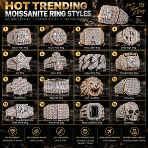 Anillo Geométrico con Incrustaciones de Moissanita VVS, Pasa Prueba de Diamantes, Plata 925, Corte Baguette, Banda Ancha, Estilo Hip Hop, Joyería Fina para Hombre - Product Image 3