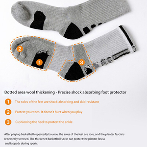 Unisex Customizable White Logo Crew <b>Socks</b> and Breathable Cotton/Polyester Sports Gloves Men's Comfortable and Durable - Product Image 3
